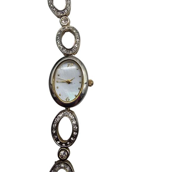 Christian Benet Watch Womens Gold Toned Bracelet Band Analog Rhinestones Crystal main image 5